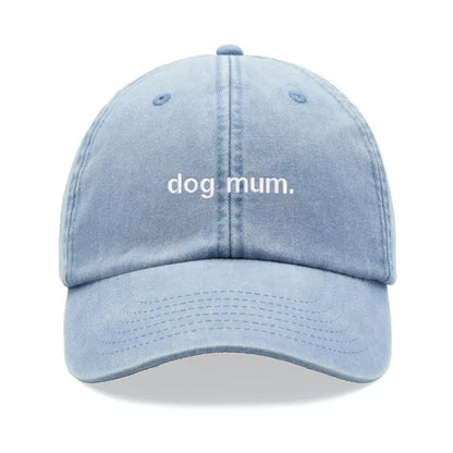 "dog mum. " Vintage Washed Kanye Baseball Cap For Women