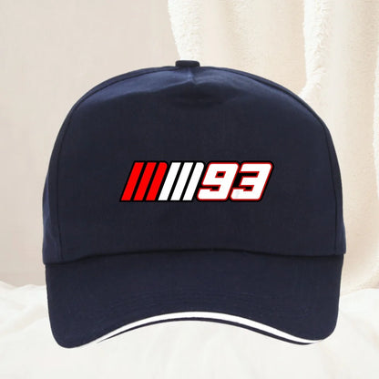 Summer Motorcycle Race Car No.93 Printed Baseball Cap