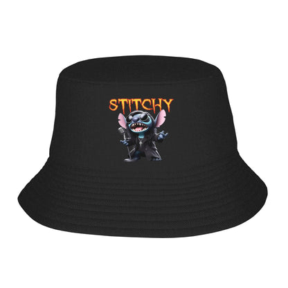 Unisex Bucket Hat Stitch Halloween Skeleton Spring Headwear Foldable Vacation