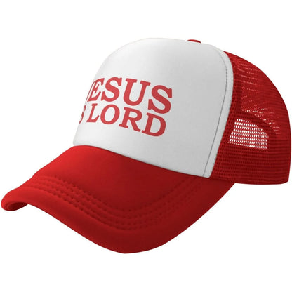 Jesus Is Lord Baseball Hat Pink Mesh Baseball Cap