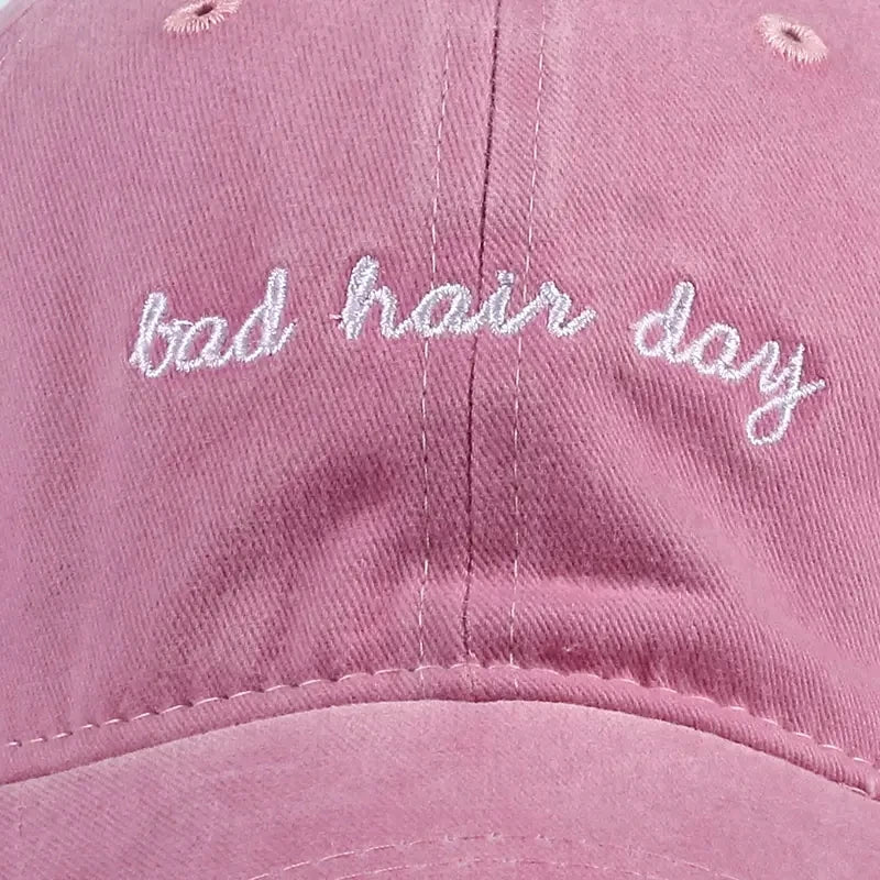Bad Hair Day Embroidered Washed Snapback Baseball Cap Hip Hop Hat