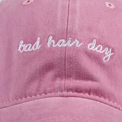 Bad Hair Day Embroidered Washed Snapback Baseball Cap Hip Hop Hat