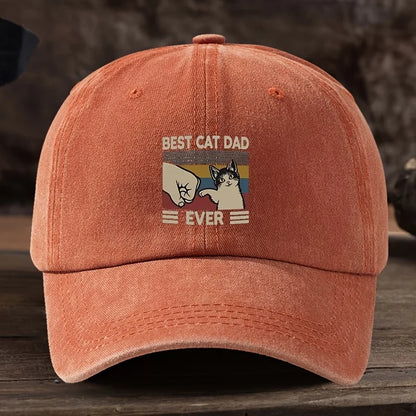 Best Cat Dad Hat With Claw Print And Cat Pattern Adjustable Buckle Design Baseball Hat