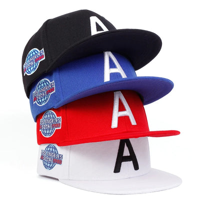 Unisex A Letter Side Earth Embroidery Hip Hop Hats