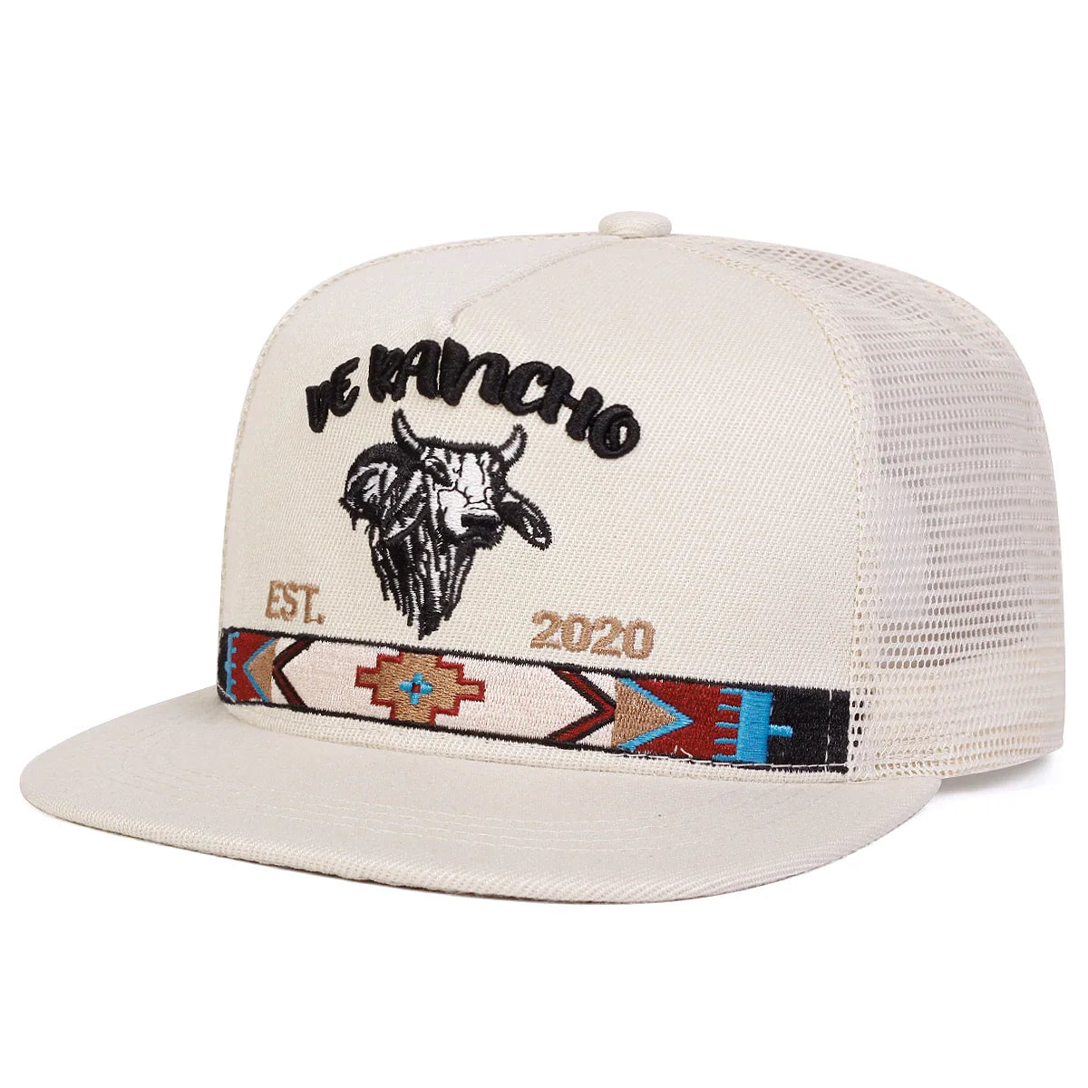 Unisex Bullhead Letter Embroidery Baseball Net Hat