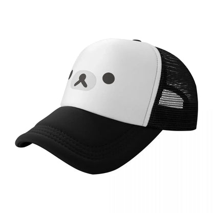 New Cartoon Rilakkuma Bear Face Mouth Unisex Mesh Baseball Cap