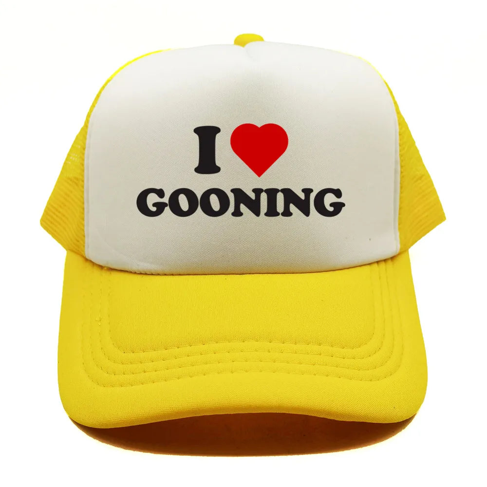 Funny I Love Gooning Baseball Caps Cool Summer Men Mesh Net Hat