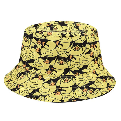 Double Sided Bucket Hat Cartoon Little Duck All Over Print
