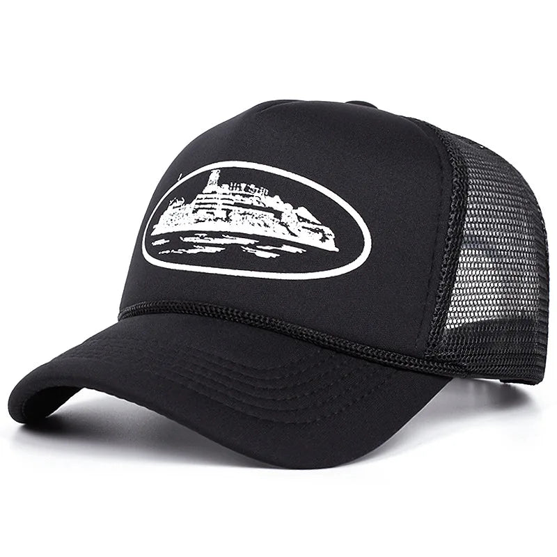 Four Seasons Mesh Baseball Cap Women Men Fashion Casual Breathable Letter Icon Unisex HipHop
