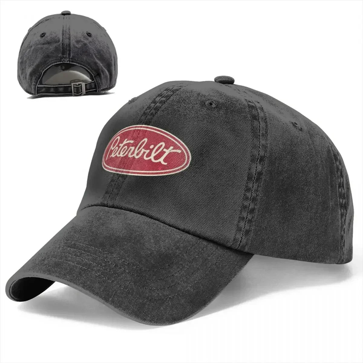 Peterbilt Truck Car Racing Vintage Baseball Cap Vintage Distressed Denim