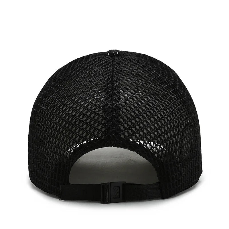 Men'S New Fashion Baseball Cap Summer Breathable Full Net Shade Fishing Cap