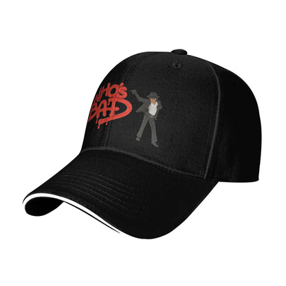 Michael Jackson Who Is Bad MJ Music Sun Baseball Cap