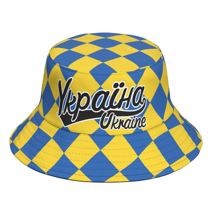 Ukraine Custom Made Name Number Team Logo Bucket Cap