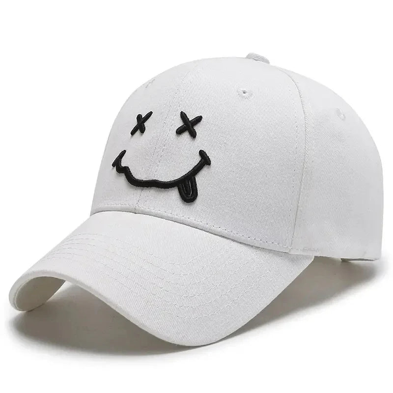 Unisex Smiling Face Embroidery Baseball Caps Spring Autumn Outdoor