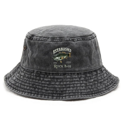 Vintage Cotton Washed Bucket Hat Vintage Fishing Hat for Bass Players