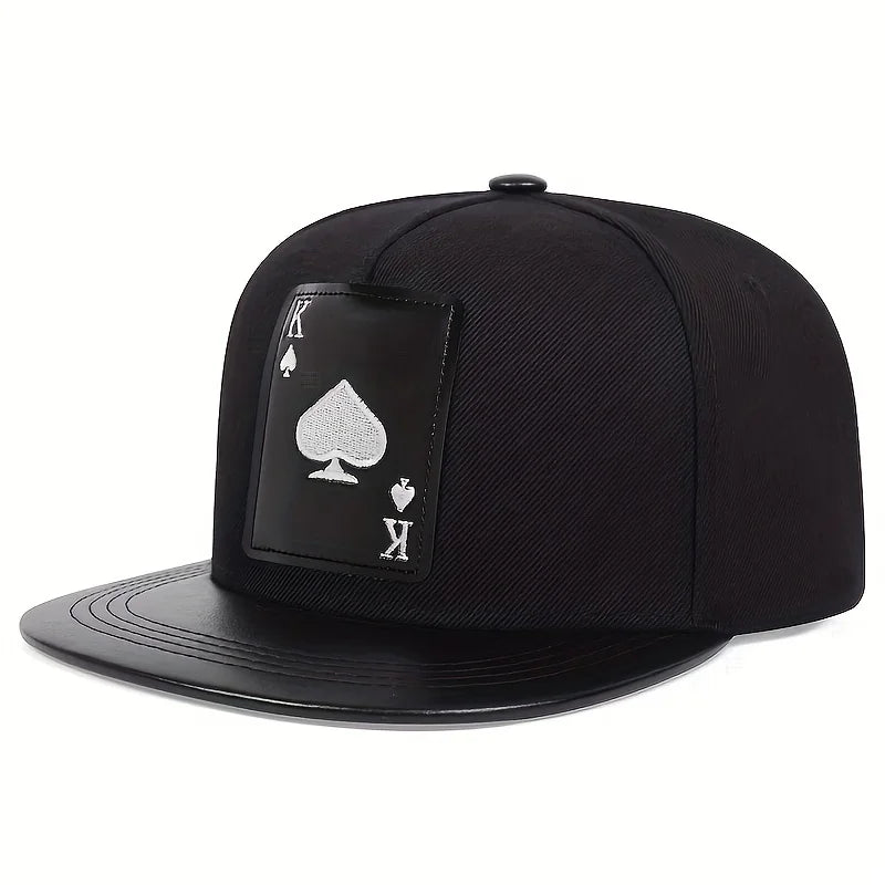 Fashion Hip Hop Baseball Cap Poker Embroidery Personalized Hat Men Women Cotton Snapback Hats