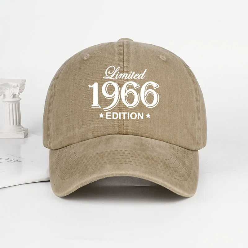 "Limited 1966 Edition" Print Washed Baseball Cap