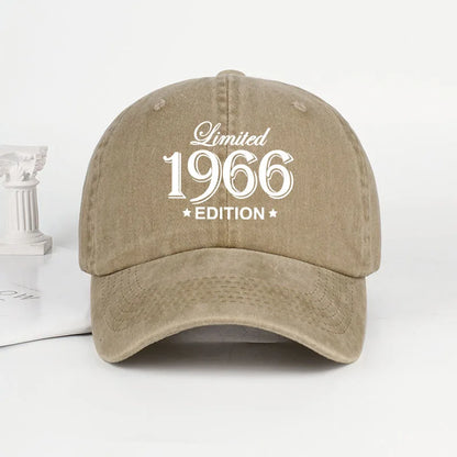 "Limited 1966 Edition" Print Washed Baseball Cap