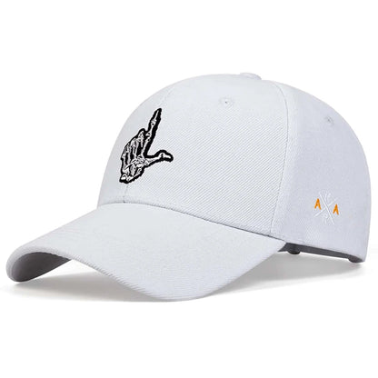 Unisex Skeleton Fingers Embroidery Baseball Caps