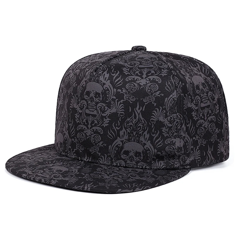 New Fashion Baseball Hat Full Skull Print Street Hip Hop Hat