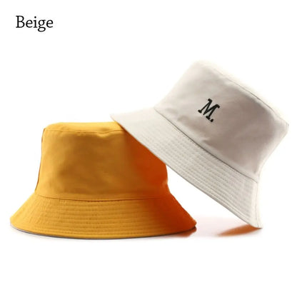 New Double-Sided Bucket Hat Women Men Sun Hat Panama Cap