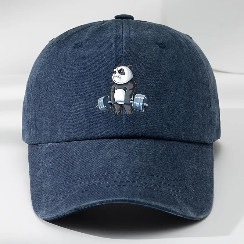Cartoon Panda Print Baseball Cap