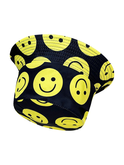 Smiley Face Expression Fisherman Hat Foldable Stylish Bucket Hat