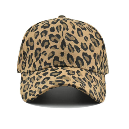 Baseball Cap Leopard Print Snapback Hat Cotton Adjustable Hip Hop Hat