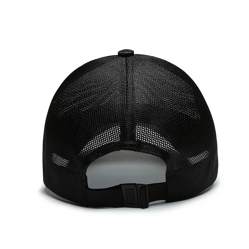 Mesh Baseball Cap Men Women Breathable Snapback Dad Hat Bone
