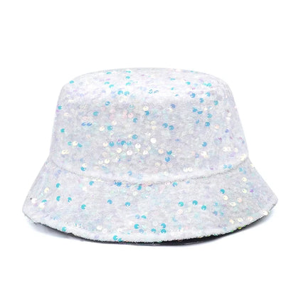 Man Woman Glitter Sequins Bucket Hat Fisherman Hat