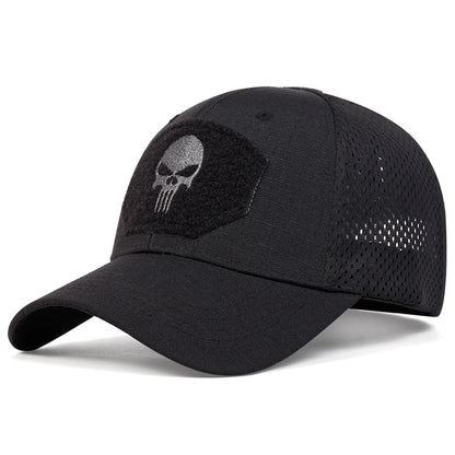 Unisex Skull Embroidery Baseball Net Caps