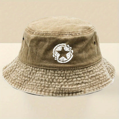 Adjustable Wide-Brimmed Washed Fisherman Hat Bucket Hat