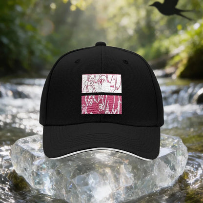 Pink Anime Baseball Cap with Avatar Thumbscrew Closure