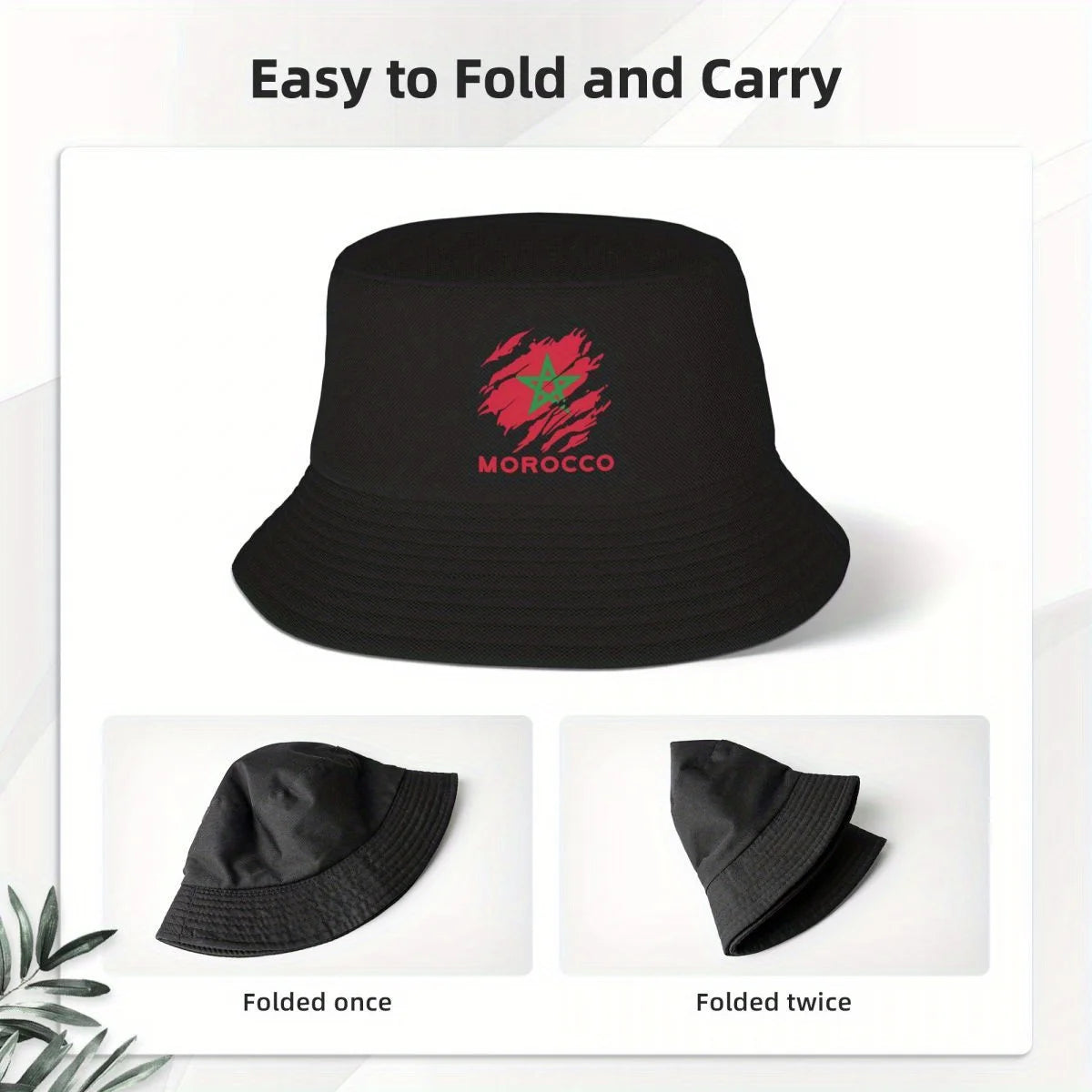 Custom Flag Of Morocco Bucket Hat