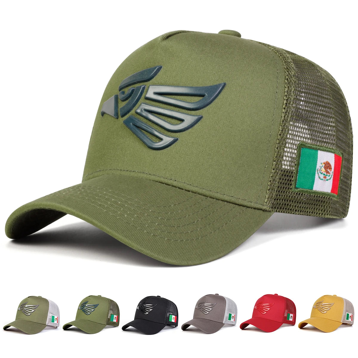 Unisex Mexican Eagle Label Baseball Caps Sunscreen Hat