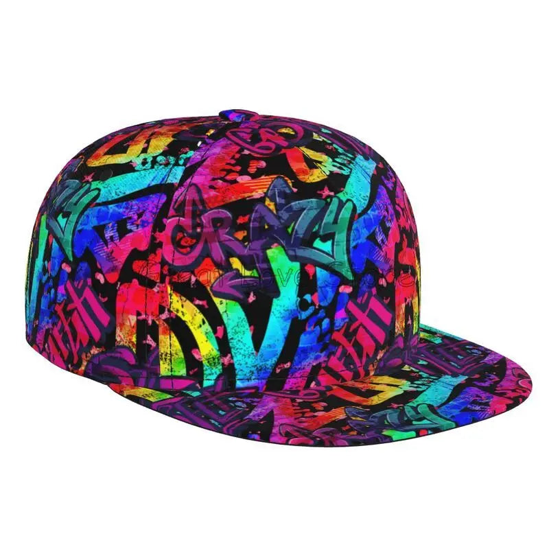 Colorful Graffiti Art Print Snapback Cap