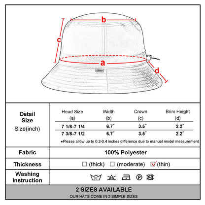 FEICUI Unisex Thickened Bucket Hat Lightweight Outdoor Beach Vacation