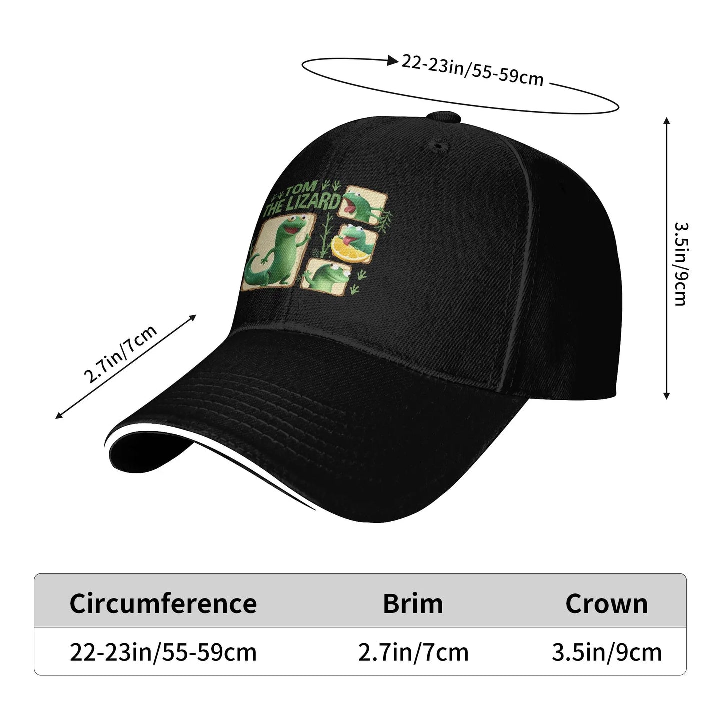 Tom The Lizard  Baseball Cap