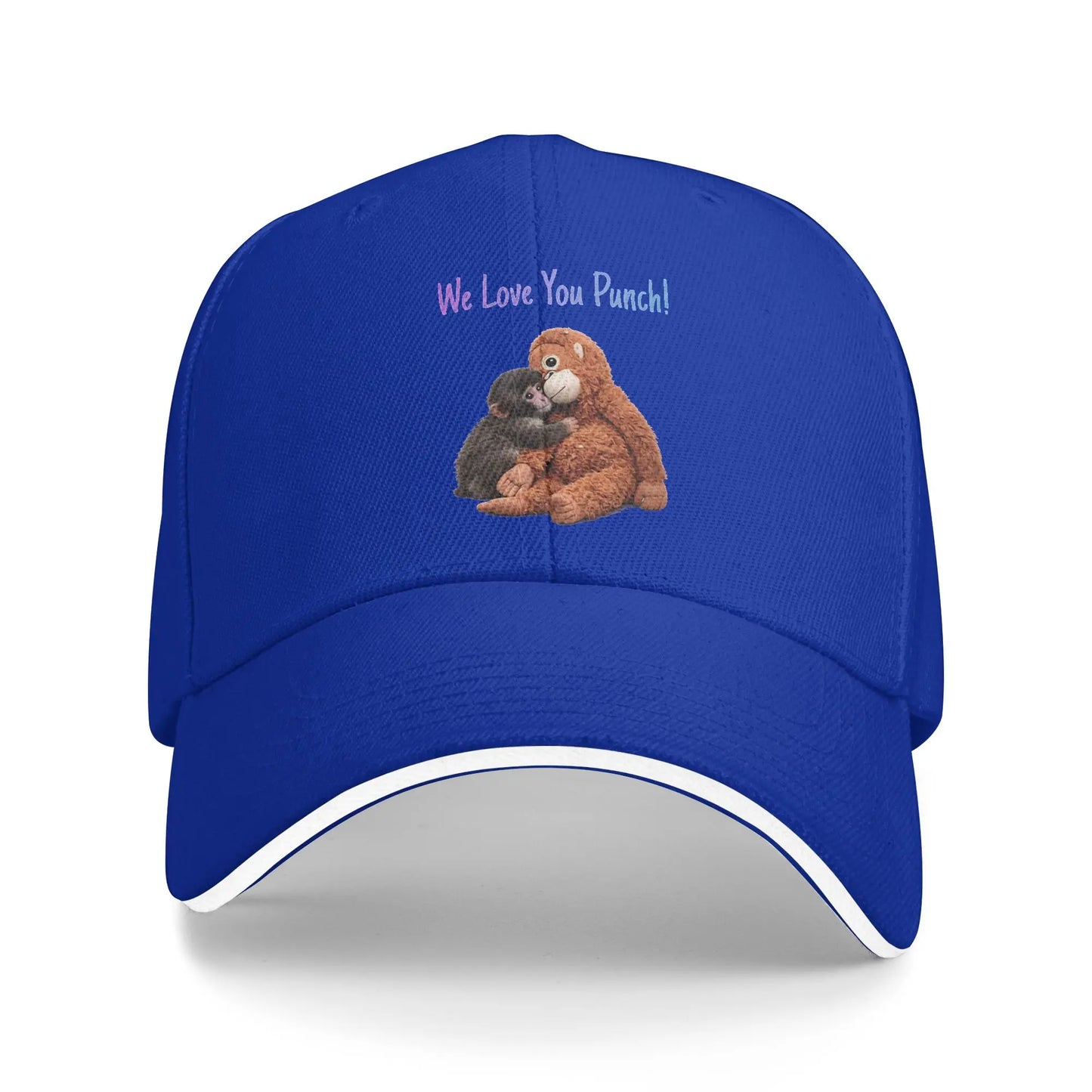 Baseball Cap Punch Baby Monkey Hugging Orangutan Plushie Viral Cute Monkey For Men