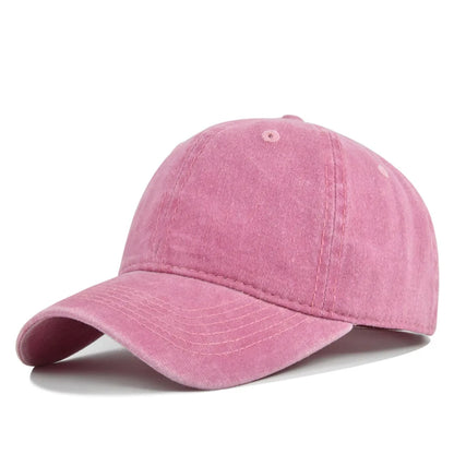 Retro Washed Cotton Baseball Cap Men