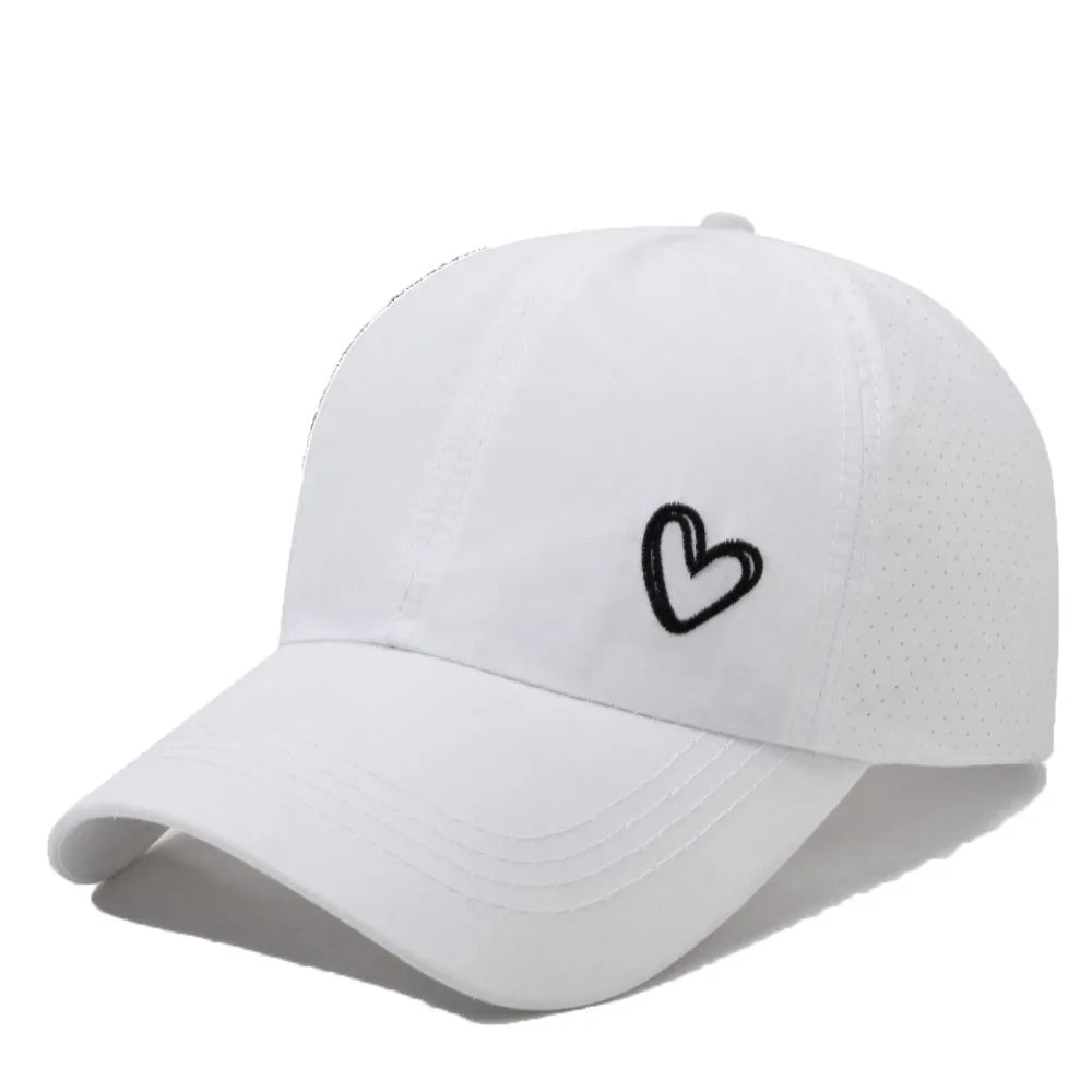 Fashion Love Heart Ponytail Baseball Cap
