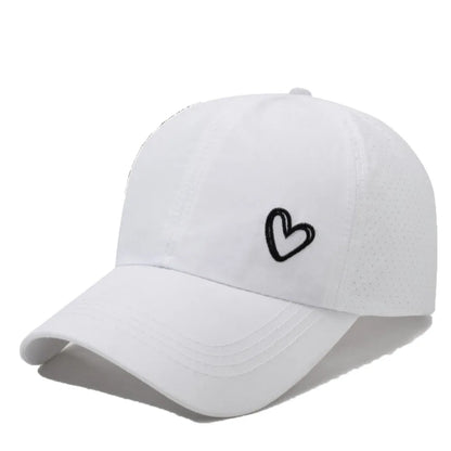 Fashion Love Heart Ponytail Baseball Cap