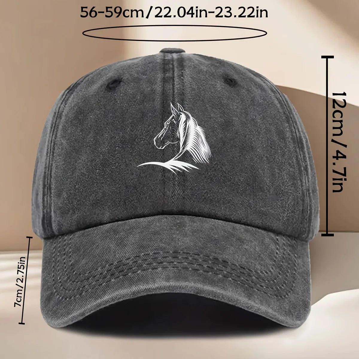Horse Print Baseball Cap
