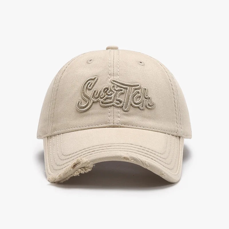 Letter Threedimensional Embroidery Soft Top Hole Circumference Cap Baseball Cap