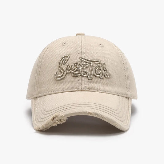 Letter Threedimensional Embroidery Soft Top Hole Circumference Cap Baseball Cap