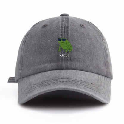 Chill Print Washed Baseball Cap For Adults