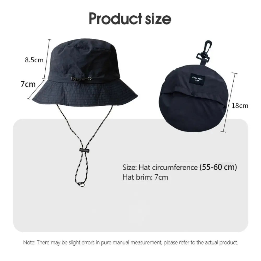 Anti-UV Summer Sun Protection Waterproof Bucket Hat Camping Hiking Cap
