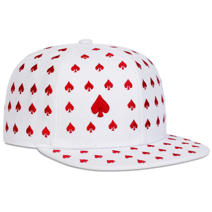 Unisex Poker Pattern Embroidery Hip-hop Hats Spring Autumn Outdoor