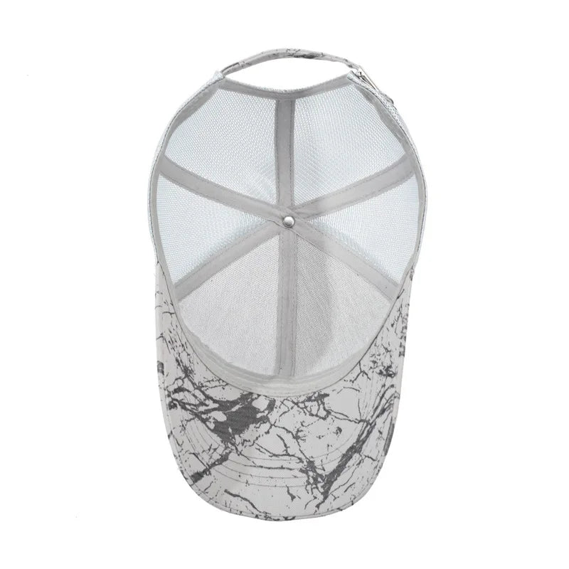 New Summer Men's Sun Hat  Mesh Back Baseball Cap