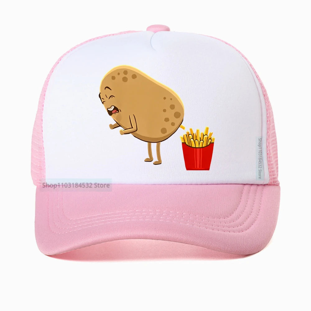 Funny French Fries Design Potato Lovers Baseball Cap